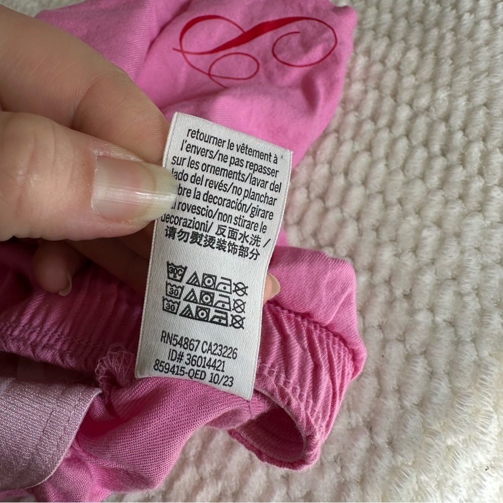 Victoria's Secret PINK Womens Pink Boxer Sleep Shorts with P logo Spring Flirty - Picture 7 of 7